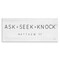 Stupell Industries Ask Seek Knock Minimal Scripture Canvas Wall Art